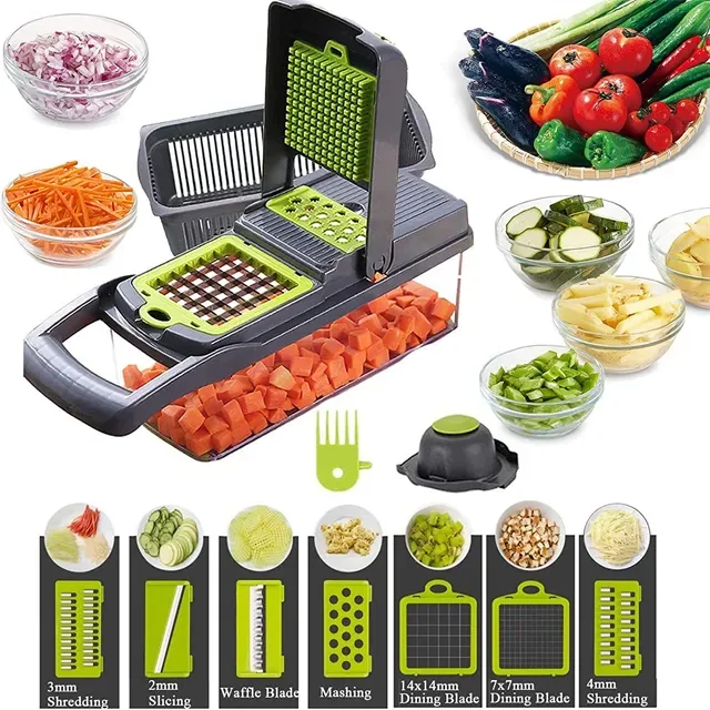 Multifunctional 12 in 1 Vegetable Cutter Slicer Fruit Food Vegetable Grater Slicer Vegetable and Fruit Chopper Machine for Food