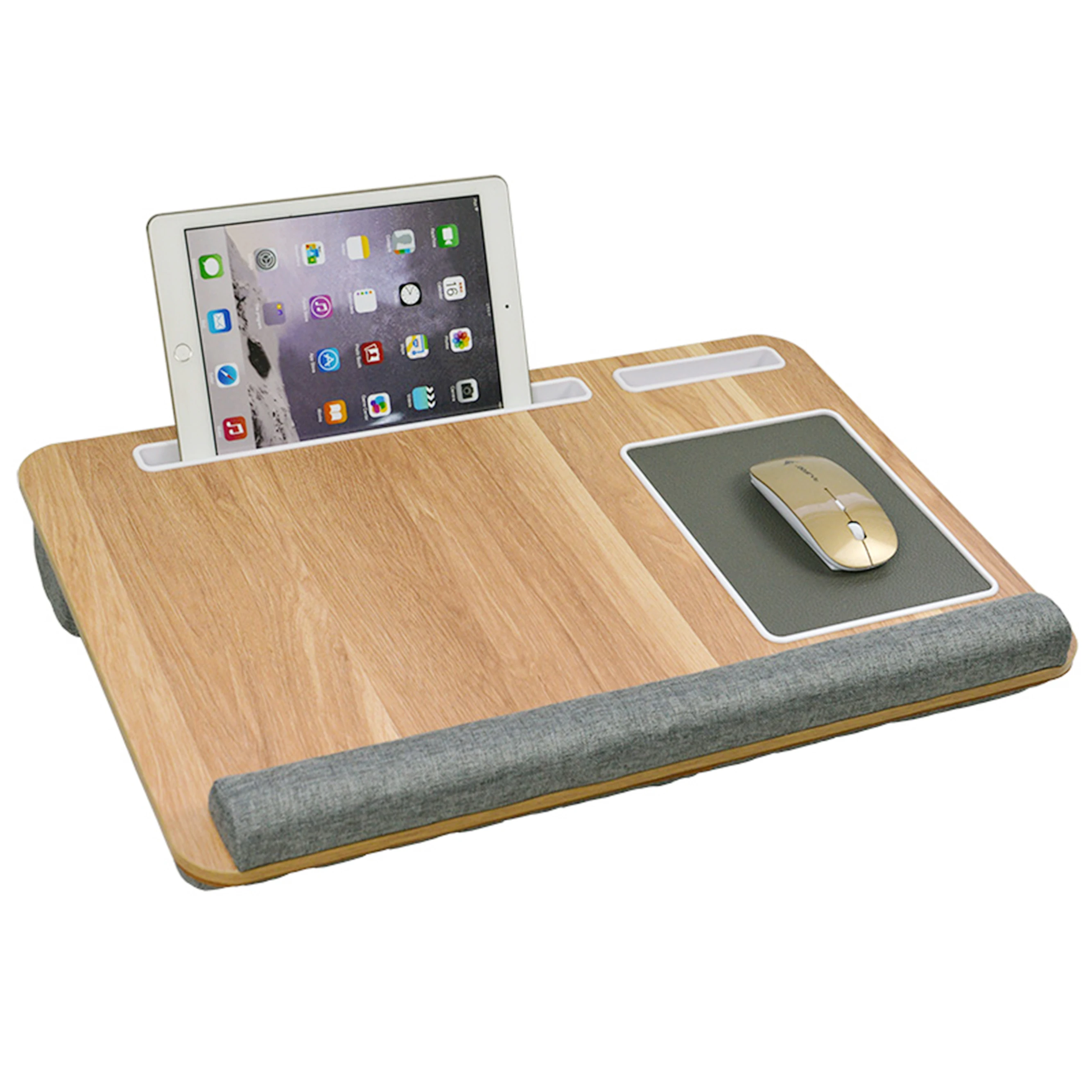 Портативный ленивый компьютерный стол, зеленый бамбуковый коленный стол с подушкой, мягкая настольная подушка для ноутбука