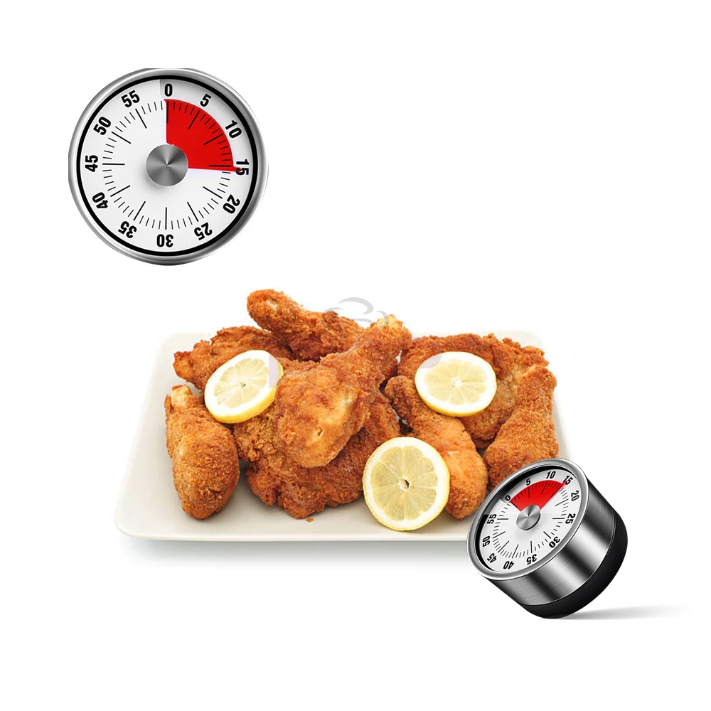 Визуальный таймер на 60 минут кухонный высококачественный магнитный из нержавеющей стали