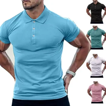 Men's Polo Shirt Quick Dry Performance Short Sleeve Tactical Shirts Pique Jersey Golf Shirt