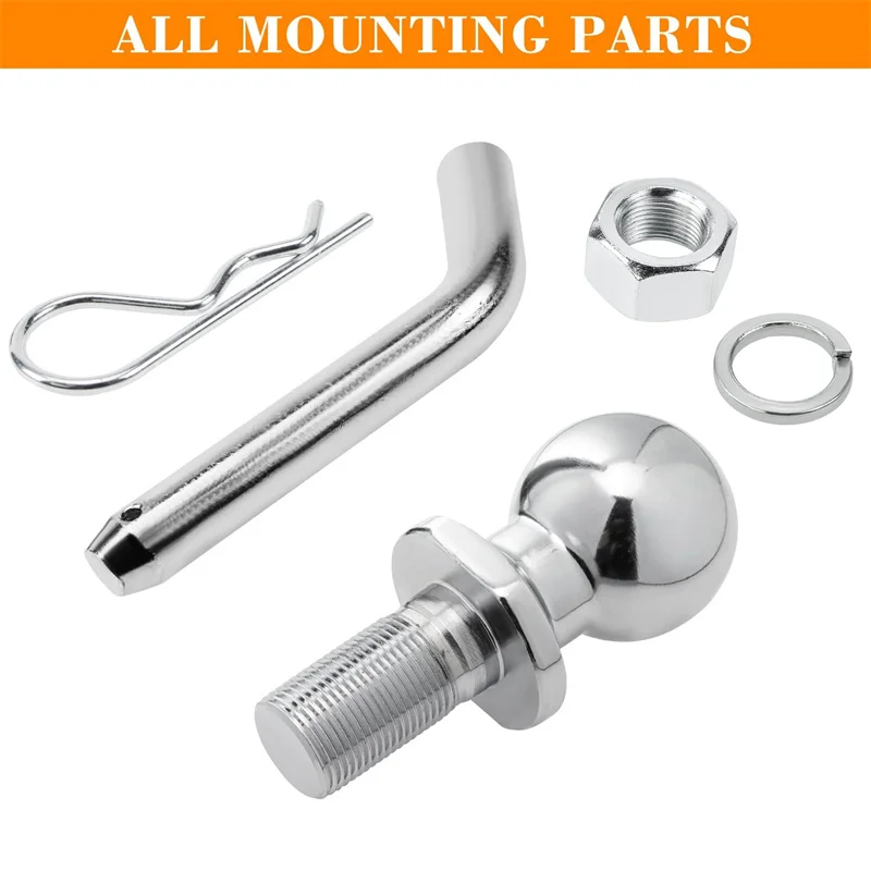 2 Inch Solid Steel Tow Ball Hitch Pin Clip Trailer Hitch Towing Drawbar