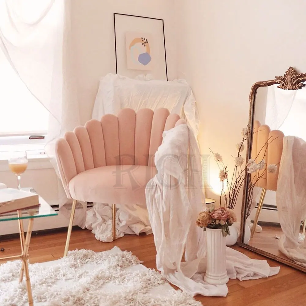 HOT Shell Chair Pink Arm Chair Light Pink Arm Chair Soft, Shell