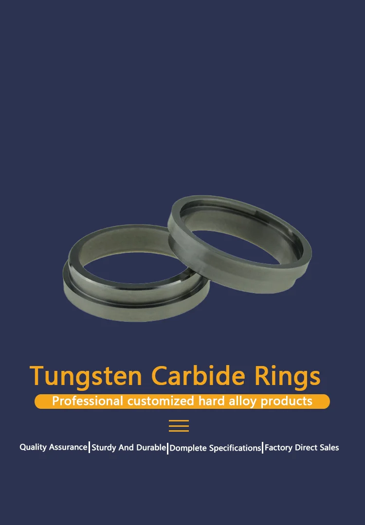 Custom Cemented Tungsten Carbide Seal Ring with 14.90 g/cm³ Density 93.0 HRA Hardness and 2700 Mpa TRS for Chemical Equipment