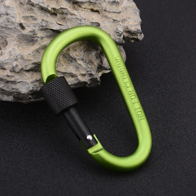 Custom logo safety 12kn hammock grade screw lock heavy duty camping clip rock climbing carabiner