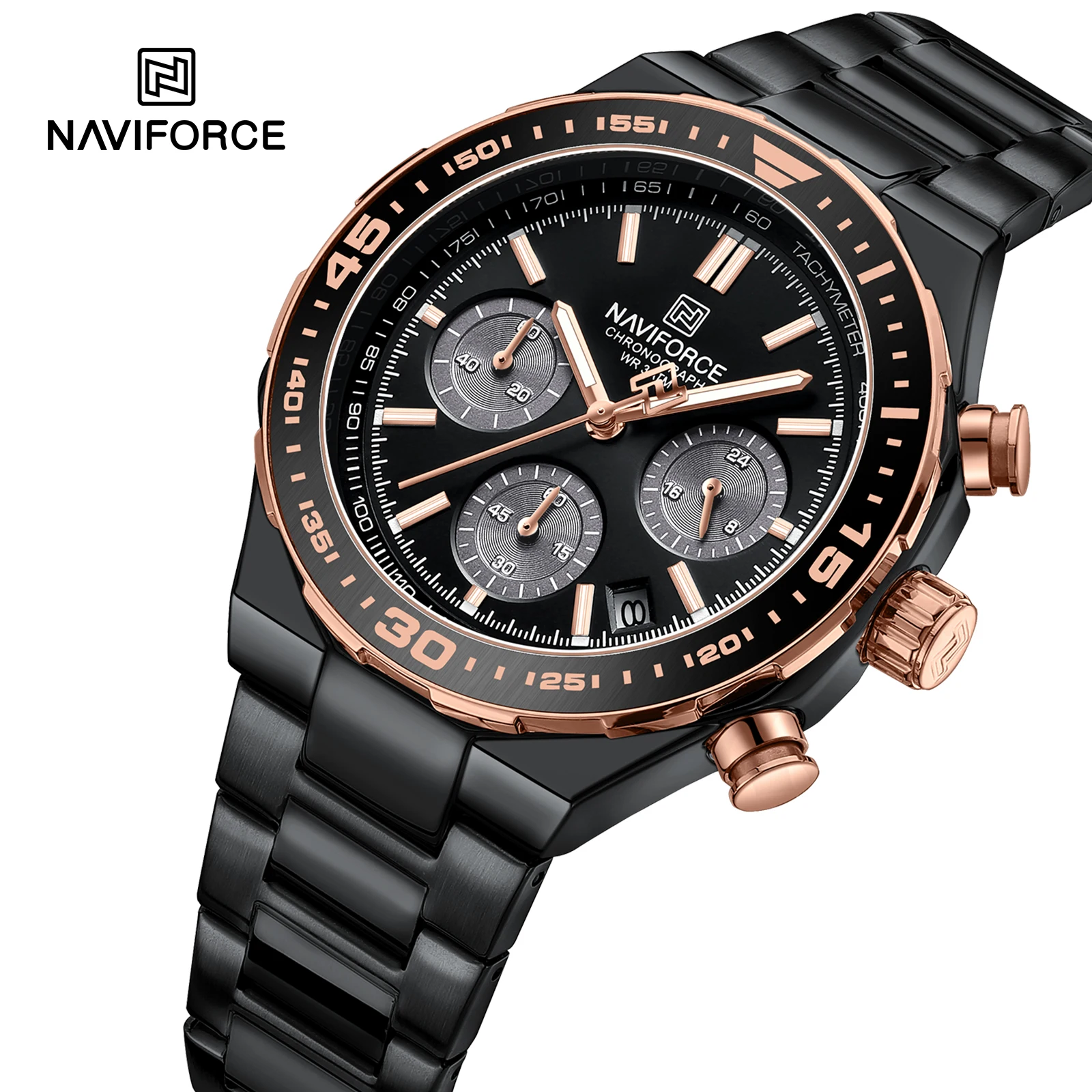 NAVIFORCE NF8049 - Luxury Quartz Watch with Complete Calendar