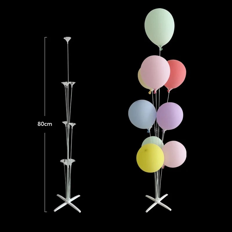 Hyacinthy Lot de 5 Support de Ballon, Réutilisable Support Ballon Anniversaire, Support de Table Tige pour Noël Fête de Mariage-Décoration