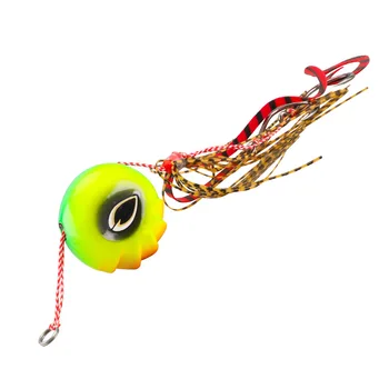 Cheery Mudah HT1223 Full Moon Luminous Artificial Hard Bait Bass Bottom Fishing Ocean Beach Use Modified Lead Plate Design Hooks – Hard Lure – view 2