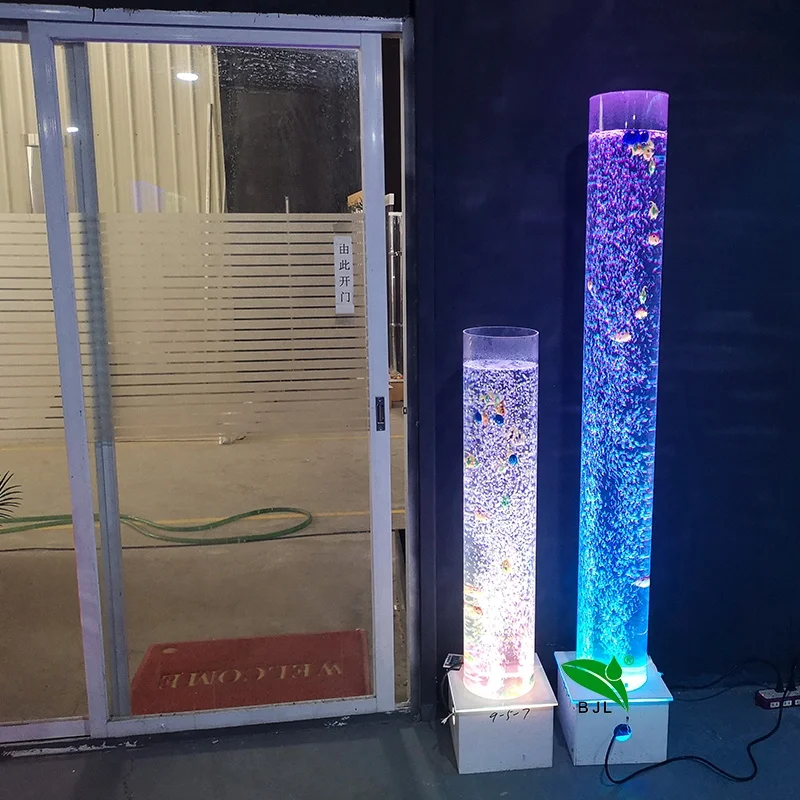 Party Decorations Large Round Column Colour Changing Led Water Bubble Lamp