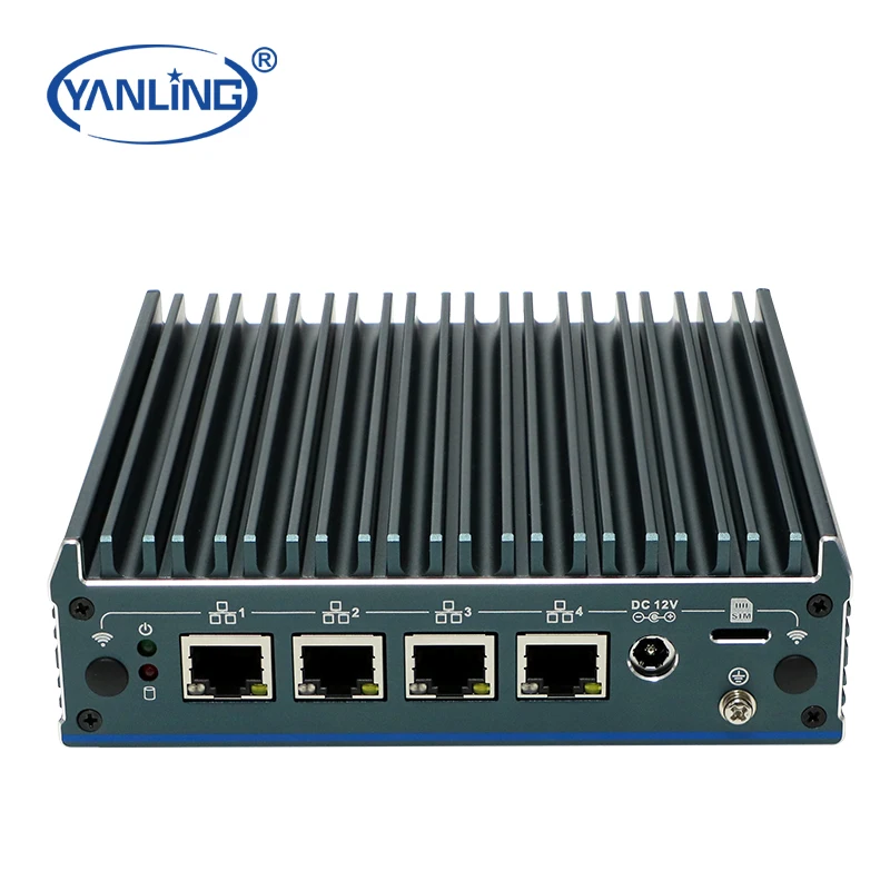 Small PC N100 Quad Core Processor 4 Lan Firewall and VPN Appliances for Industrial Automation
