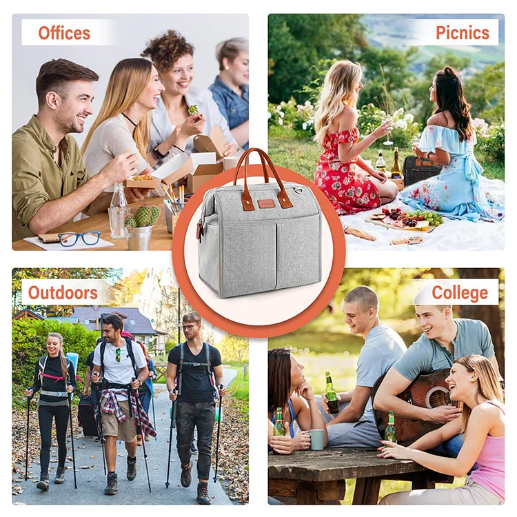 Eco-friendly waterproof cooler bag lightweight outdoor shopping insulated lunch tote bags