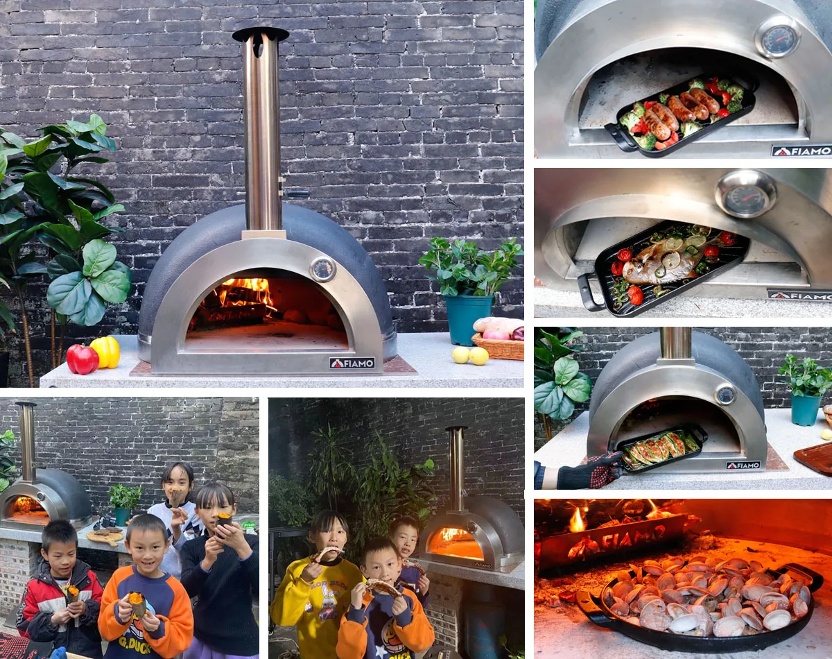 High Temperature Countertop Fiamo Clay Pizza Oven Wood Fire The Dome ...