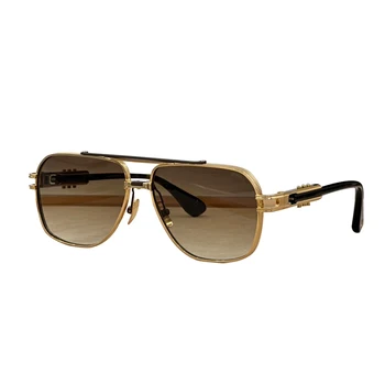 luxury designer sunglasses  OEM ODM metal frames mens square simple popular custom vintage sunglasses UV4OO protect glass