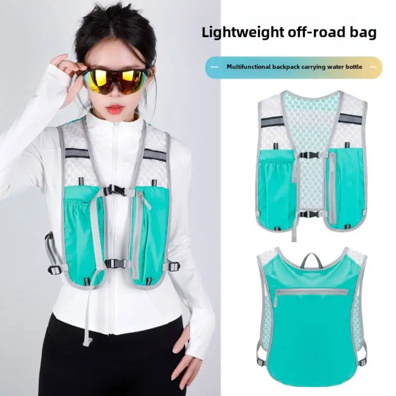 Hiking Cycling Water Bottle Lightweight Nylon Running Vest Bag Storage Phone Holder Hydration Running Vest for Outdoor Sports - Image 3