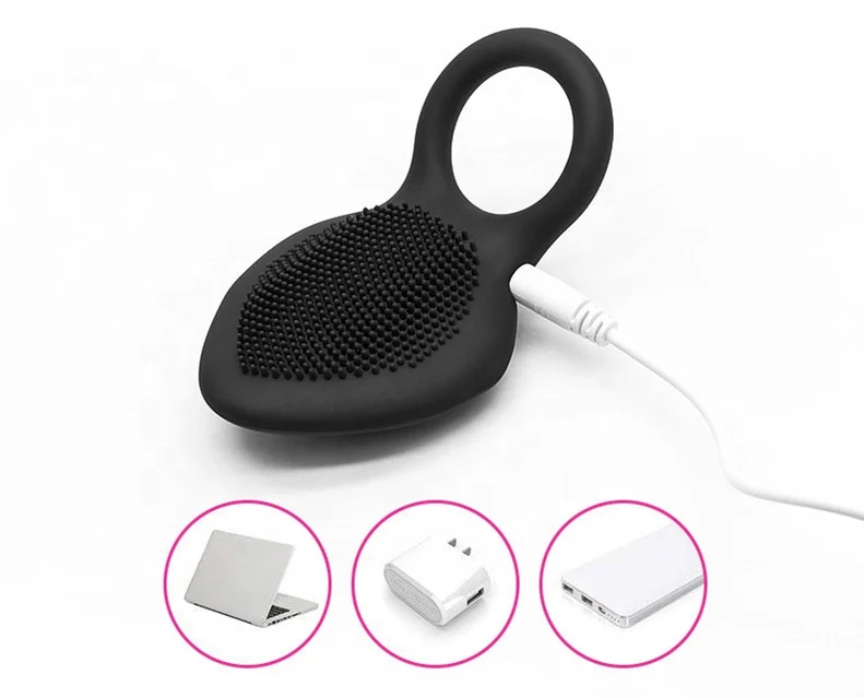 Silicone Relax Massage Wireless Quiet Cock Ring Toy USB Charging Powerful Strong Vibration Delay Ring