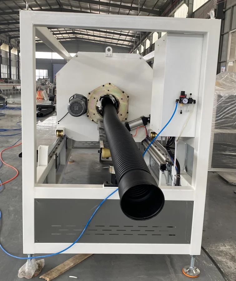 Landscaping Tunnel Drainage HDPE Single and Double Wall Corrugated Perforated Drainage Pipes Plastic Pipe Extruder Machinery
