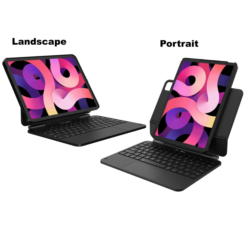 product customized magnetic keyboard folio cover touchpad backlit tablet case compatible for ipad 10th for ipad 11 ultra slim protective-8