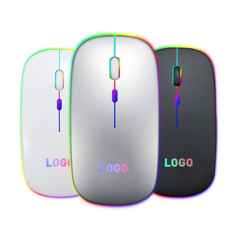 Wireless BT Mouse for Laptop Rechargeable Mouse 2.4G USB Optical 