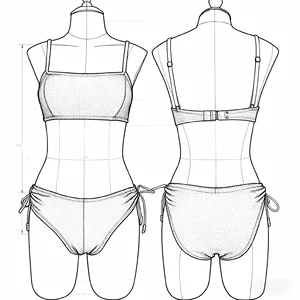 OEM Custom Solid Color Bikinis White Low Waisted Two Piece Swimwear with Brazilian Push up Top Cheeky Bottom Bikini Bathingsuits