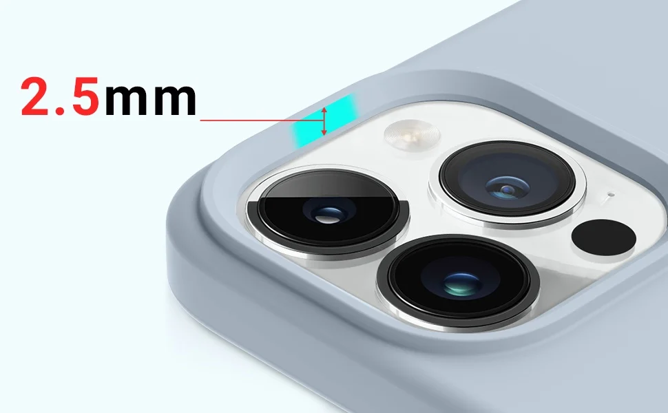 product laudtec premium silicone magnetic anti scratch custom logo case for wireless charging phone case for iphone 17 pro maxbaby blue-5