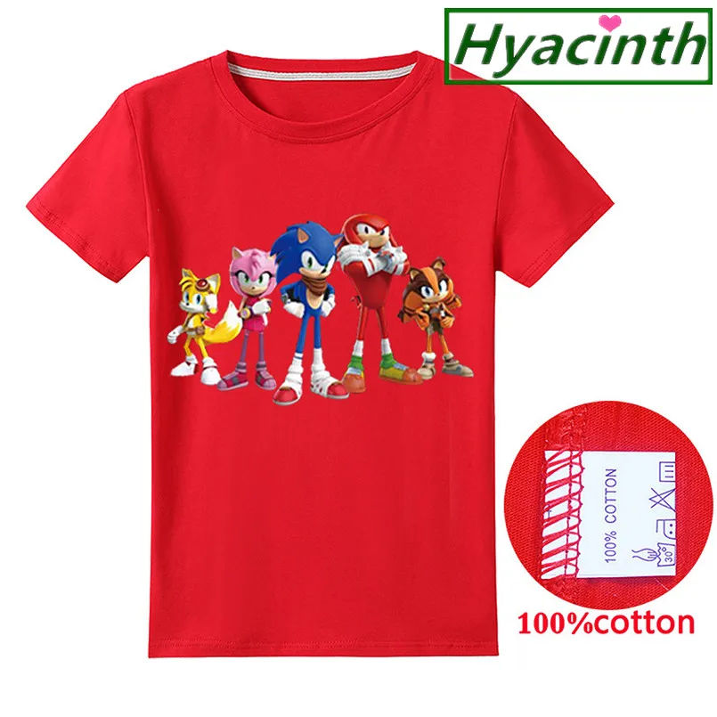 Sonic el patrón de erizo sudaderas ropa niños algodón bebé