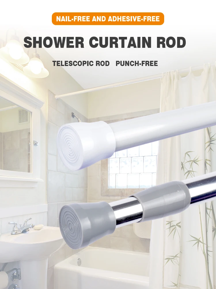 Swivel One Way Curtain Rail Pole Adjustable Round Bathroom Circular