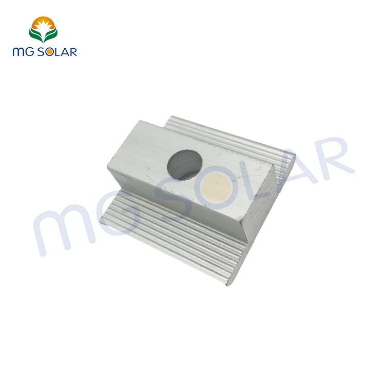 Aluminum Mid Clamp Module for Solar Roof Structure Mounting Middle Clamp Panel Fixed