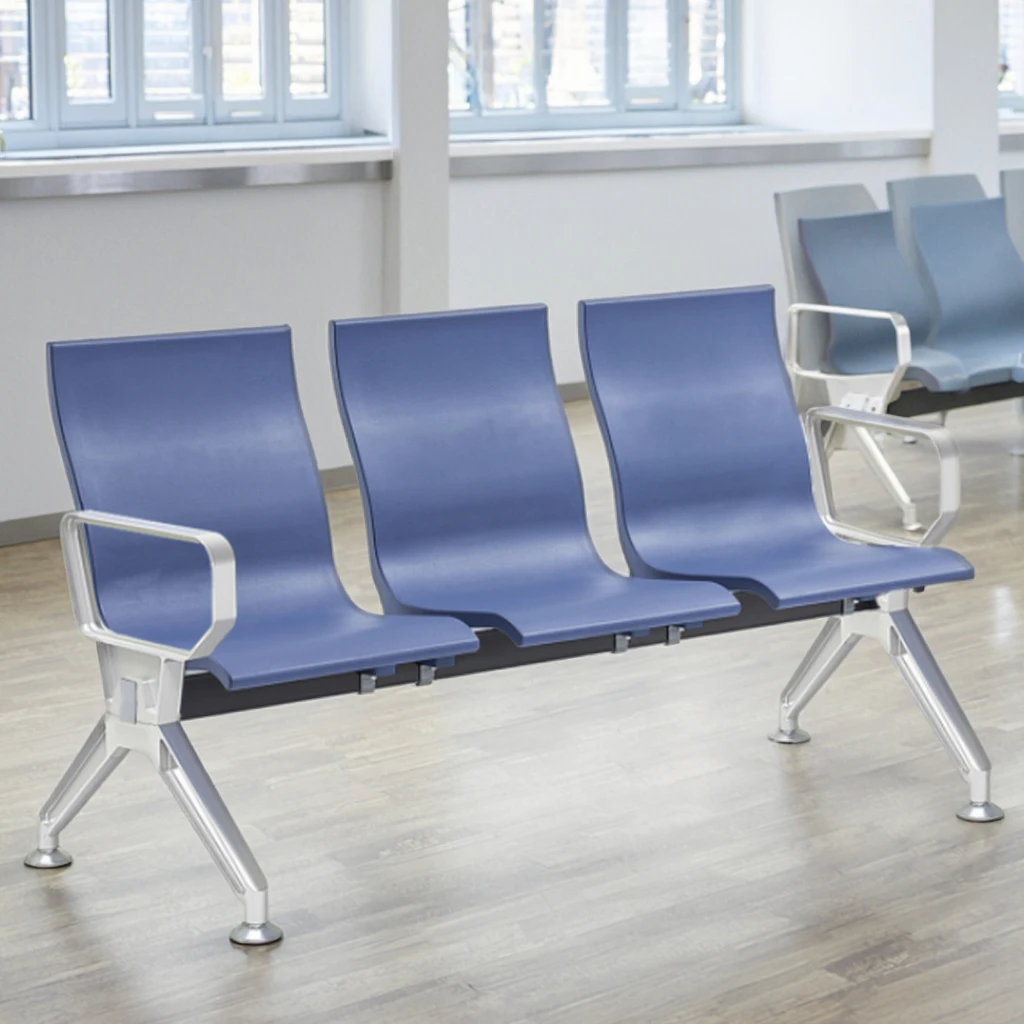 Cost-Effective Modern Steel Hospital Chairs with Standard Tube Frame for Cafeterias and Schools 4