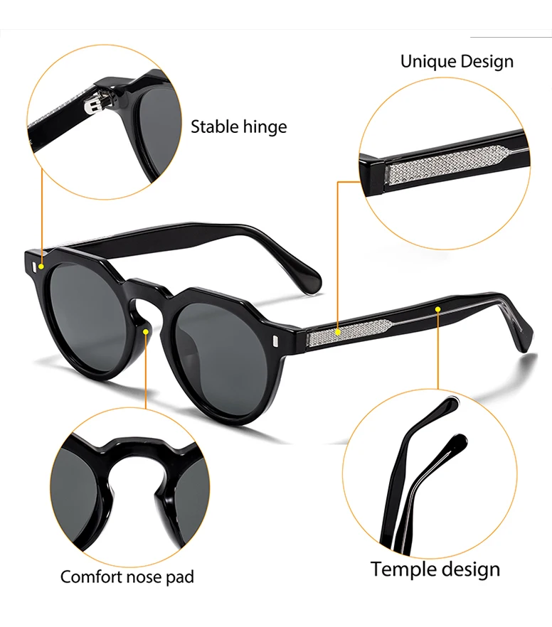 Men's Polarized High Quality Tr-90 Frame Retro Sunglasses Ladies Travel Party Glasses Ideal Gifts_voghion.com