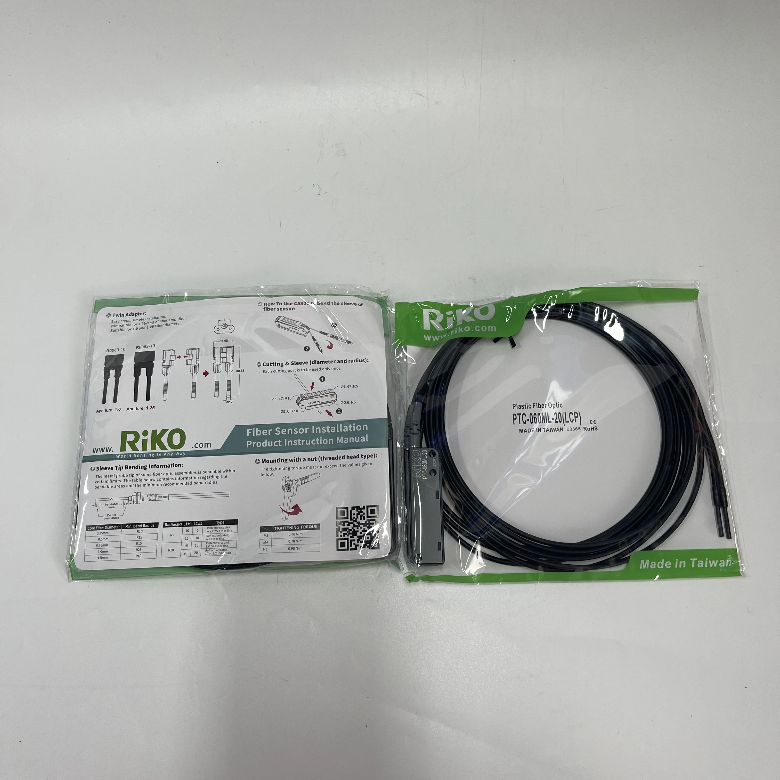 RIKO Plastic Fiber Optic Cable PTC-060ML-20 LCP RIKO Plastic Fiber Optic Cable PTC-060ML-20 LCP