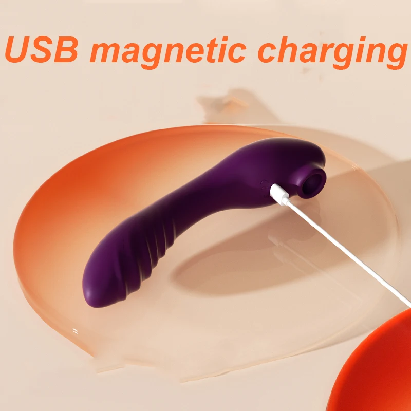 Heating Clitoral Sucking Vibrator Sex Toy, 2 in 1 Clitoral Stimulator G  Spot Vibrator with 10 Powerful Sucking & Vibrating Modes