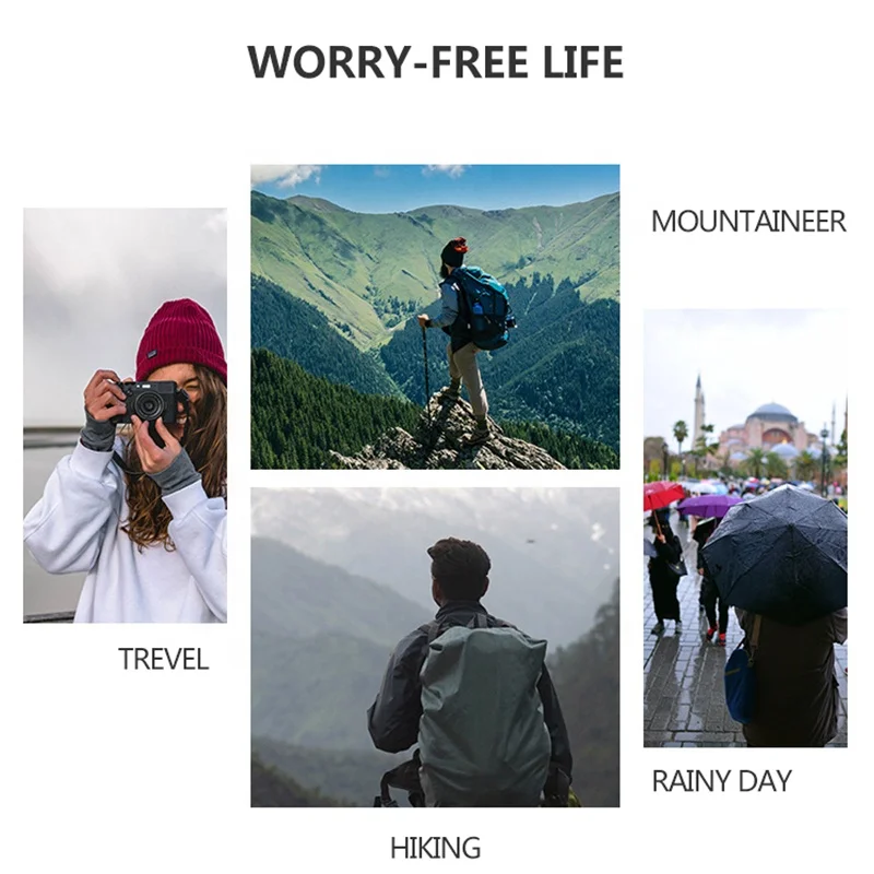 Модный дождевик унисекс из ЭВА, утепленная Водонепроницаемая многоцветная куртка, пончо для взрослых, туризма, кемпинга, активного отдыха, пешего туризма, дождевик с капюшоном