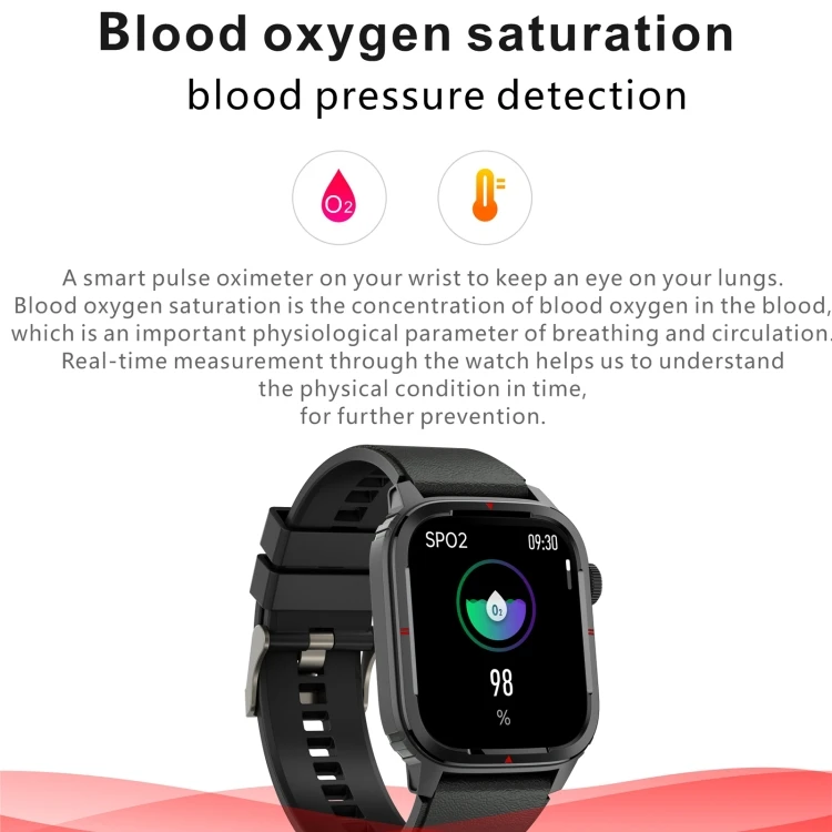 Waterproof Smart Watch With Heart Rate Blood Pressure Monitor - Main Image