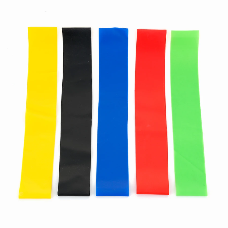 Kit Avançado de Faixas de Resistência TPE para Yoga com 5 Níveis Elásticas para Casa, Academia e Viagem