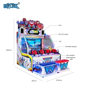 New Video 4-Player Arcade Machine Planet Flying 2 Shooting Ball Games Joystick Ticket Redemption Metal Construction English