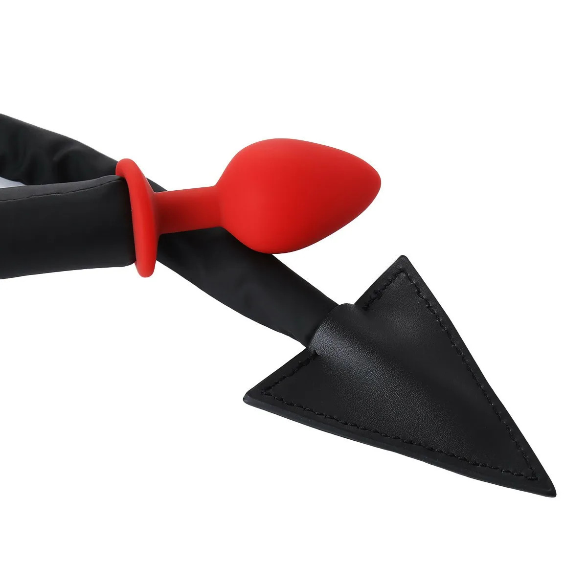 Free Custom Box - Silicone Metal Anal Plug Pu Leather Whip Fetish Sex Devil Tail Cosplay Butt Toy Adult Products Games