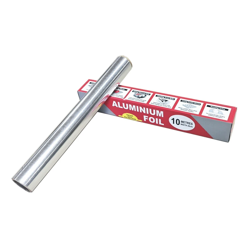 JMS We Create Smile - 12 Rolls X Aluminium Foil Roll 29.5CM X 9M Kitchen Foil Tin Foil Roll - 10.5 Micron Thick Foil Wrap Sheets For Food Service Packing, Cooking, Baking