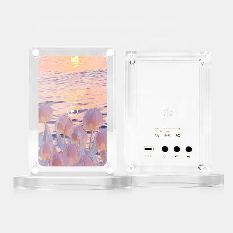 Usingwin Electronic Digital Photo Picture Frame Transparent Acrylic