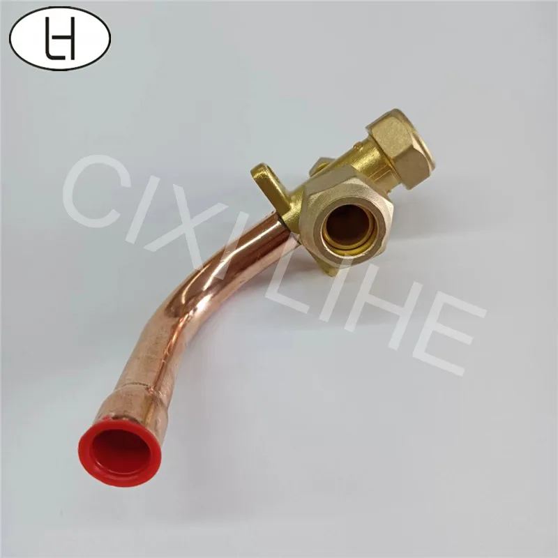 Top Quality 3 Way Brass Ac Service Valve Control Valve 1/4 3/8 1/2 5/8 7/8 3/4 Inlet Split