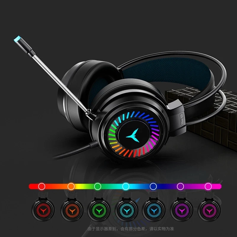 G58 USB Gaming Headphone Plug Stereo Sound Virtual Led Light Wired  Headsets with Mic for playing games music enjoy Gaming