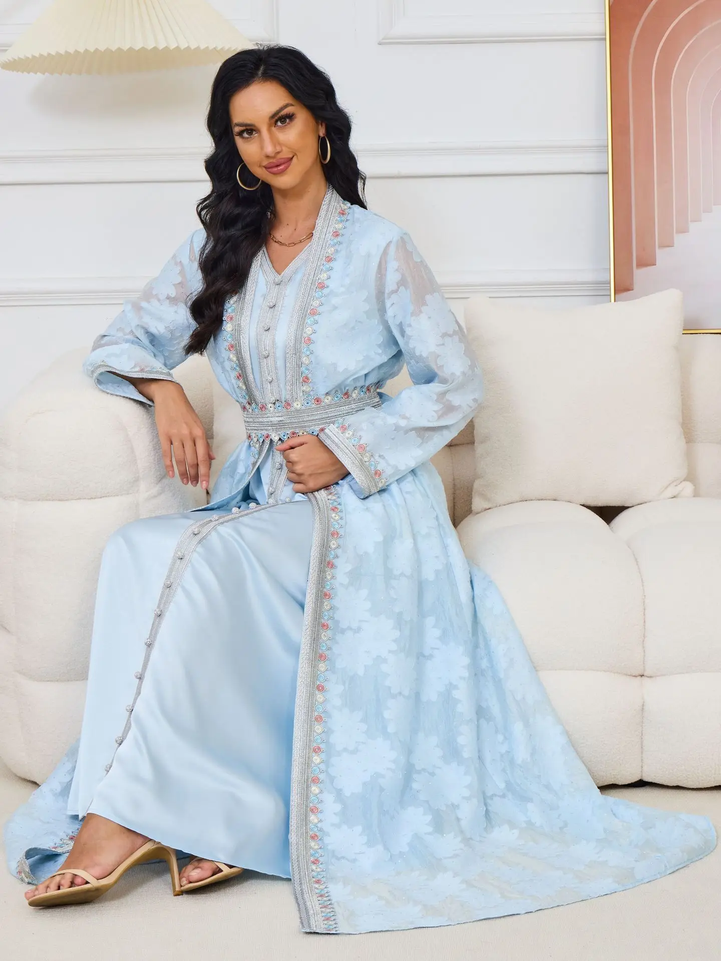 Bettergirl Summer Luxury Abaya Set Elegant Muslim Dress Robes Women Casual Dubai Girl Abaya Arabic Dress Burqa Design New