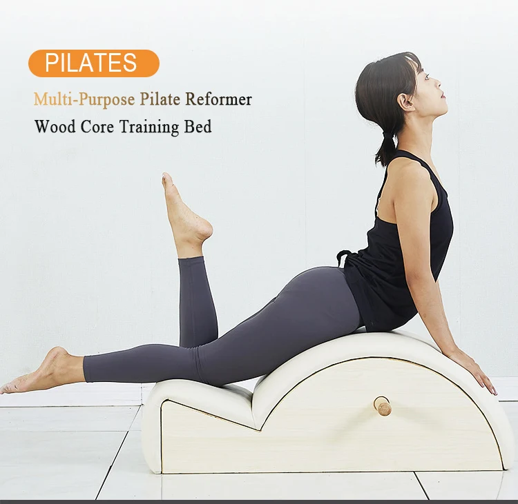 Bilink Pilates Arc Foam Spine Corrector Barrel Classical Rubber Wood