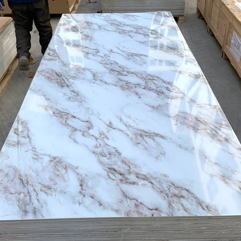 Pvc Pared Panel 3mm Pvc Marble Sheet High Glossy Uv Marble Plastic ...