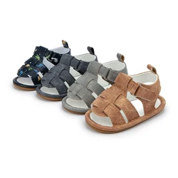 2021 New Design Rubber Sole Summer Outdoor Prewalk Toddler Boy 1 Year Baby Sandals