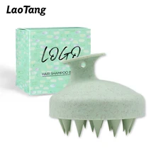 Custom Logo Multifunctional Silicone Scalp Hair Care Head Massager Colorful Shampoo Brush with Cushion & Vent for Salon Use