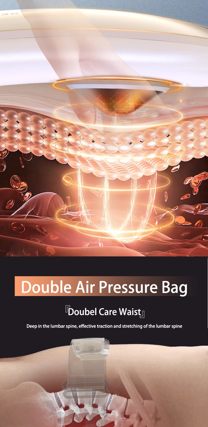 2025 Produits Gagnants lumbar, Belly, Back Massager Portable Electric Heating Pad Waist Massager Belt Heating