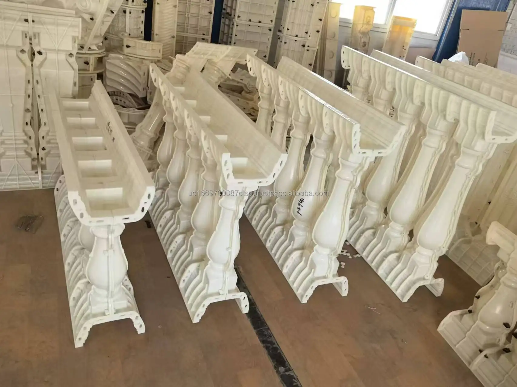 Pvc Hand Railing Mold Outdoor Decorative Concrete Balustrade Railing Molds Handrails and ...