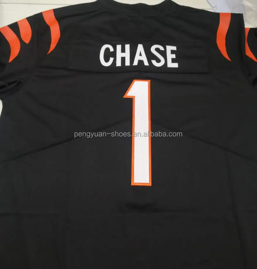 Joe Burrow CIN Football JaMarr Chase Bengal 5 Tee Higgins Jerseys Evan  McPherson Joe Mixon Sam Hubbard Orange Shirts Black White Stitched Jersey  From Lin66088, $12.42