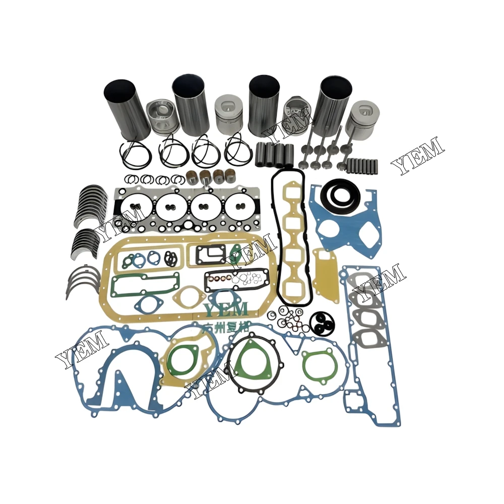 Engine Rebuild Kit 4BC2 Cylinder Liner and Gasket Kit With Bearing Valve Guide for Isuzu 5