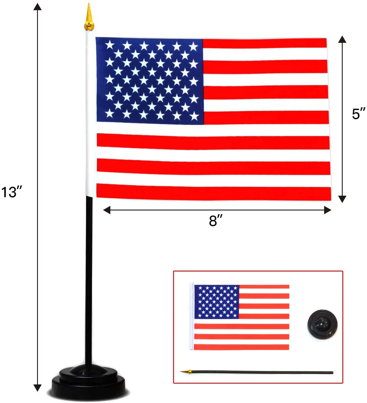 Custom Country Deluxe Desk Flags Set Miniature American Us Desktop Flag