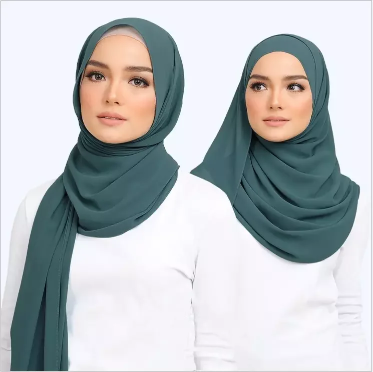 Wholesale Custom Muslim Scarf Hijab Malaysian Women With Rhinestone Cotton Hijab Sharia Shawl